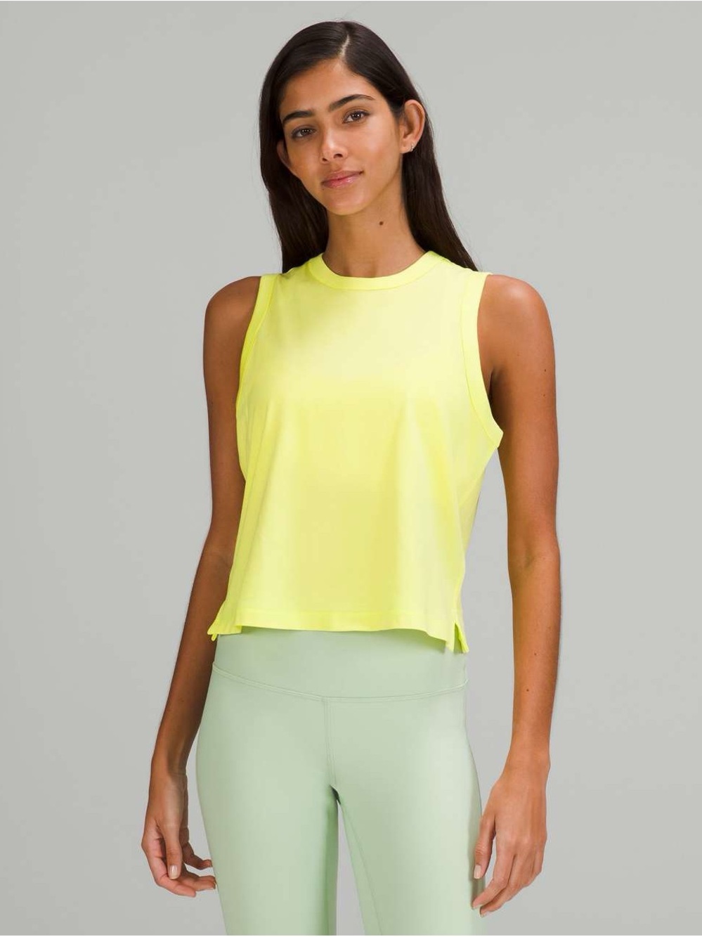 Lululemon Women’s Classic-Fit Cotton Blend Tank Top In Electric Lemon Size 8